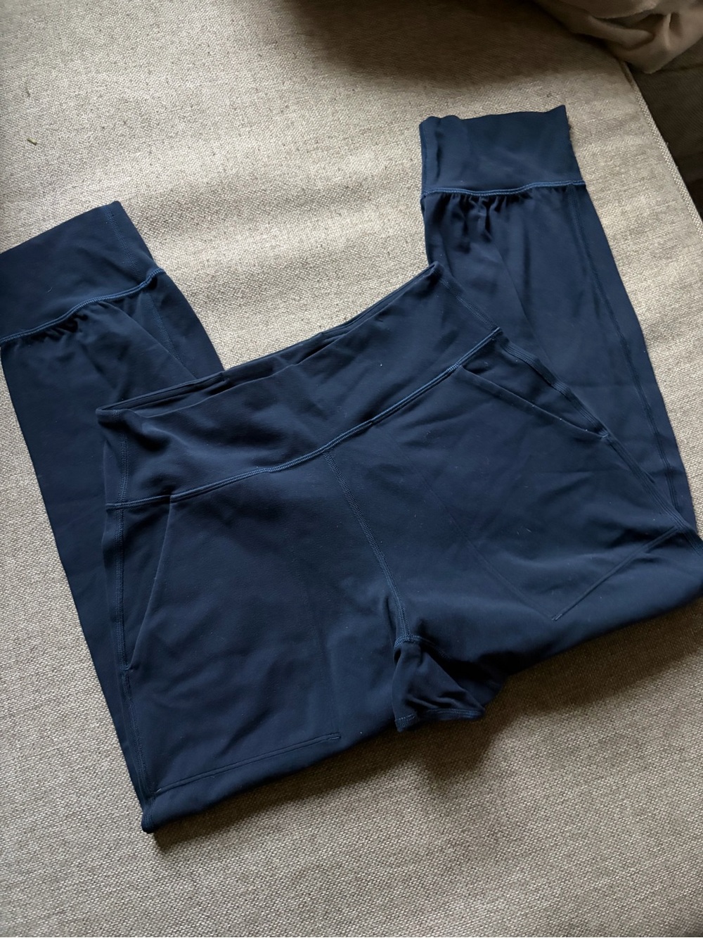 lululemon athletica Dark Navy Cropped Leggings with Pockets